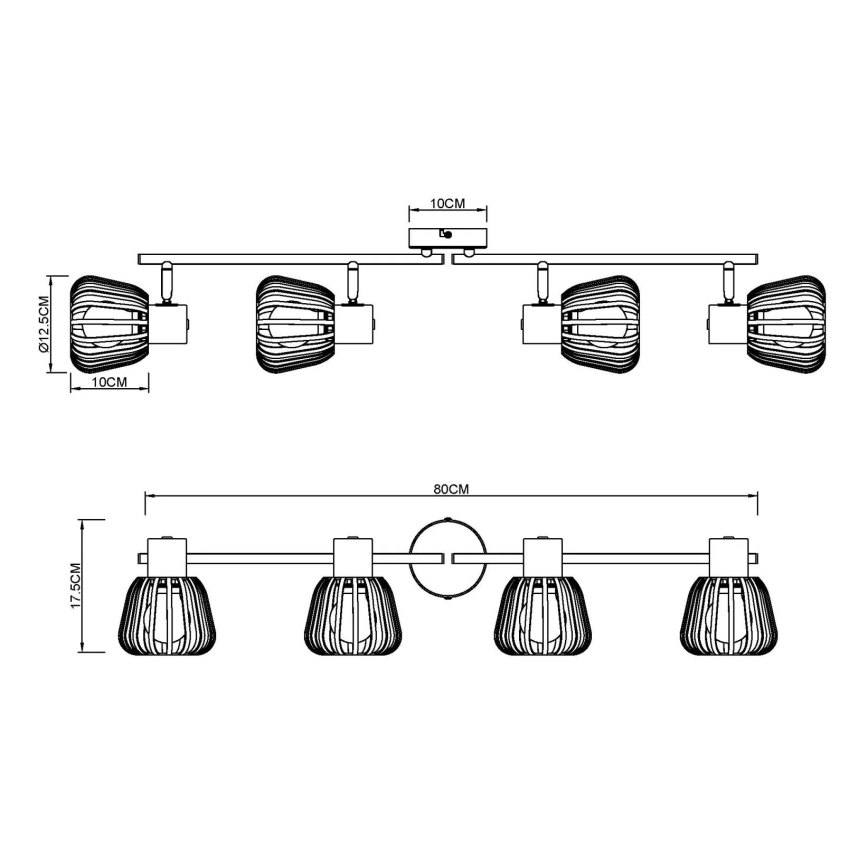 Globo - Σποτ φωτιστικό 4xE27/40W/230V