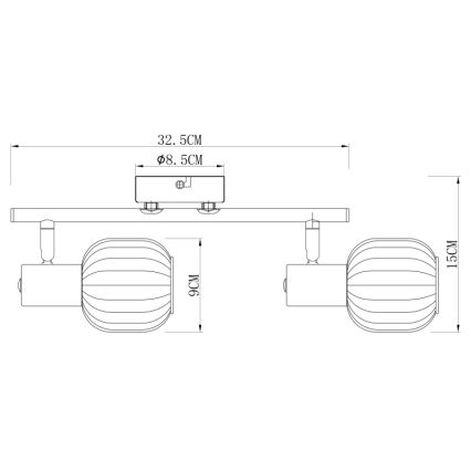 Globo - Φωτιστικό σποτ 2xE14/40W/230V