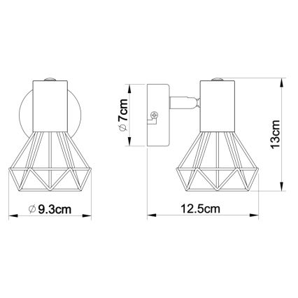 Globo - Προβολέας τοίχου 1xE14/40W/230V γυαλιστερό χρώμιο