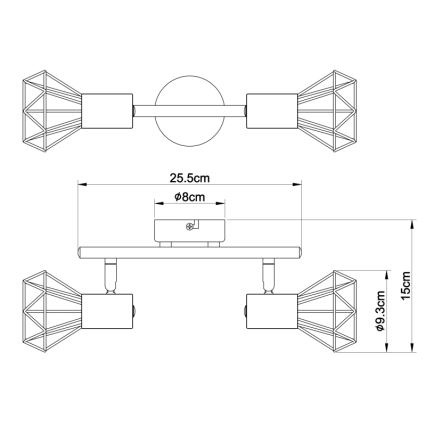 Globo - Φωτιστικό σποτ 2xE14/40W/230V