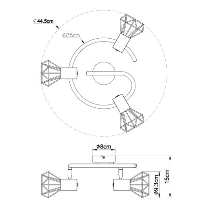 Globo - Φωτιστικό σποτ 3xE14/40W/230V