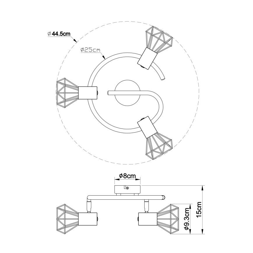 Globo - Φωτιστικό σποτ 3xE14/40W/230V