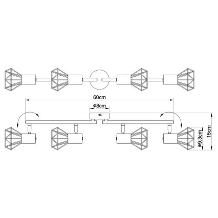 Globo - Φωτιστικό σποτ 4xE14/40W/230V