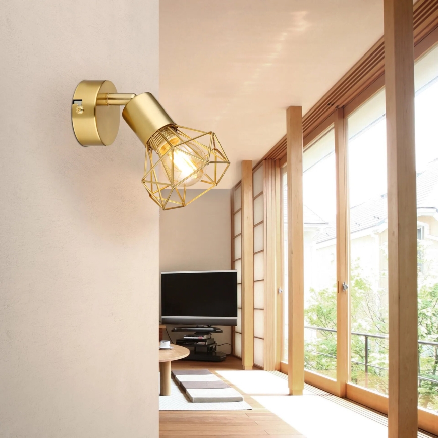 Globo - Σποτ τοίχου 1xE14/40W/230V χρυσό