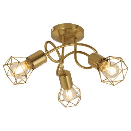 Globo - Πλαφονιέρα οροφής 3xE14/40W/230V χρυσό