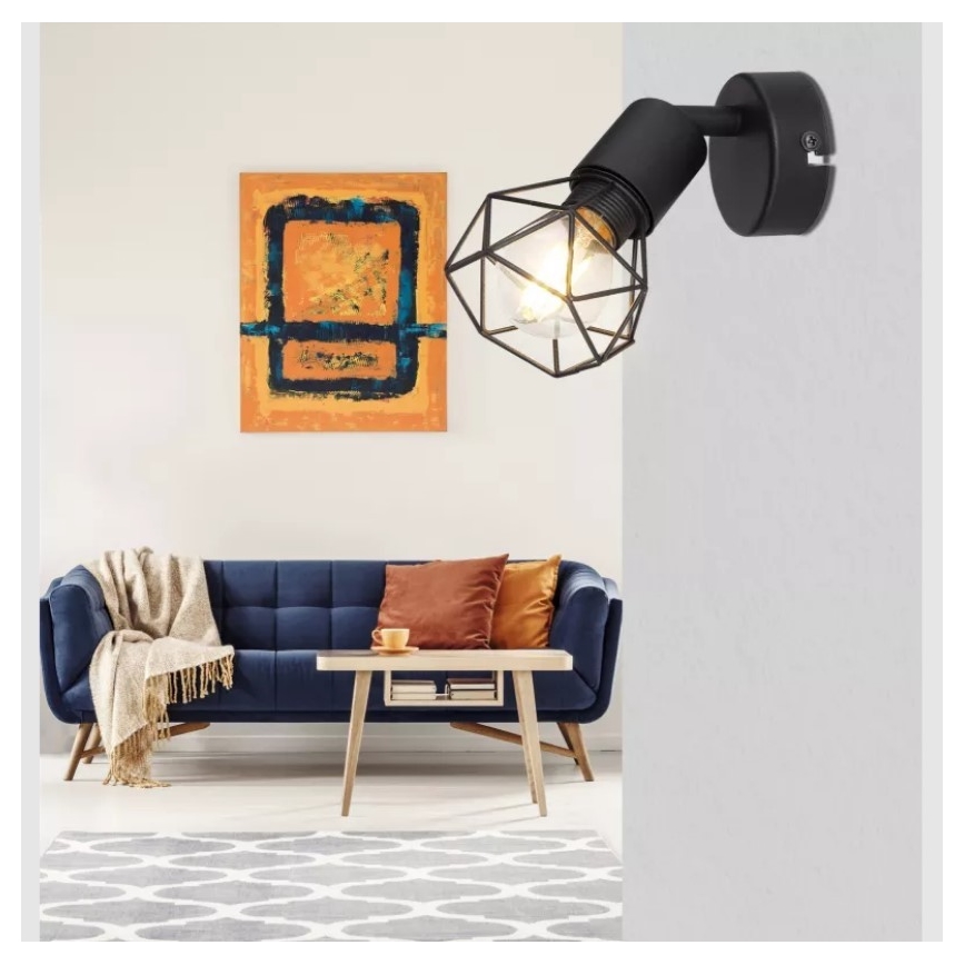 Globo - Σποτ τοίχου 1xE14/40W/230V μαύρο