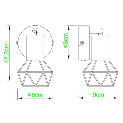 Globo - Προβολέας τοίχου 1xE14/40W/230V