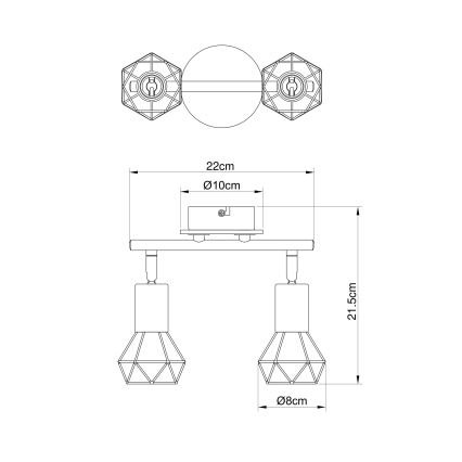 Globo - Φωτιστικό σποτ 2xE14/40W/230V