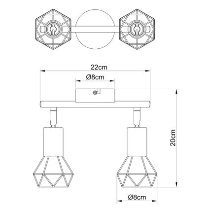 Globo - Φωτιστικό σποτ 2xE14/40W/230V