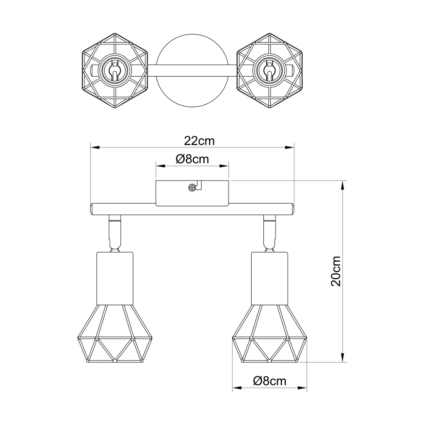 Globo - Φωτιστικό σποτ 2xE14/40W/230V