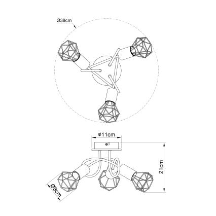 Globo - Φωτιστικό σποτ 3xE14/40W/230V