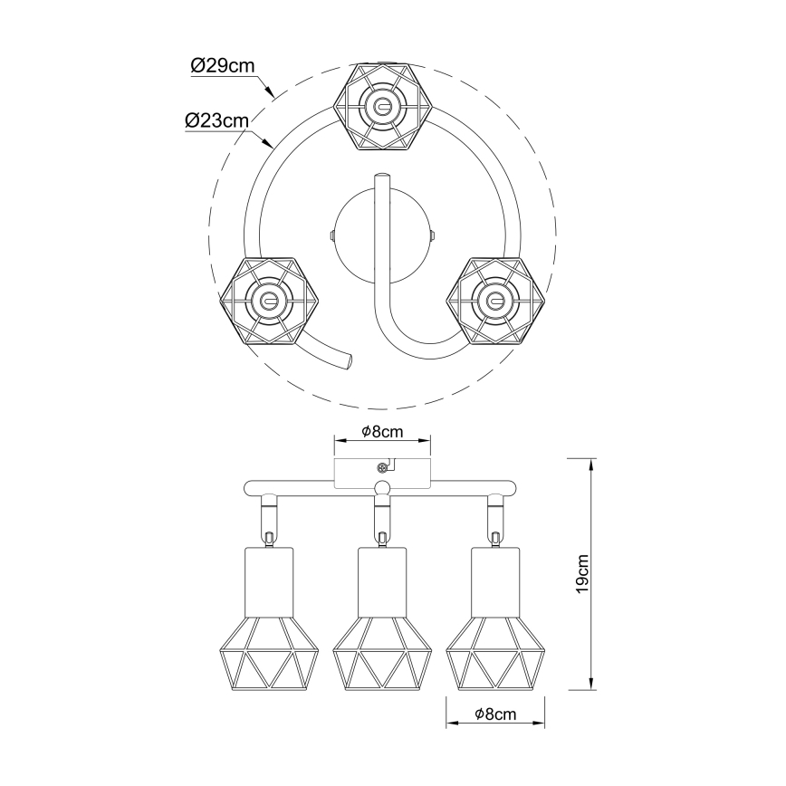 Globo - Φωτιστικό σποτ 3xE14/40W/230V