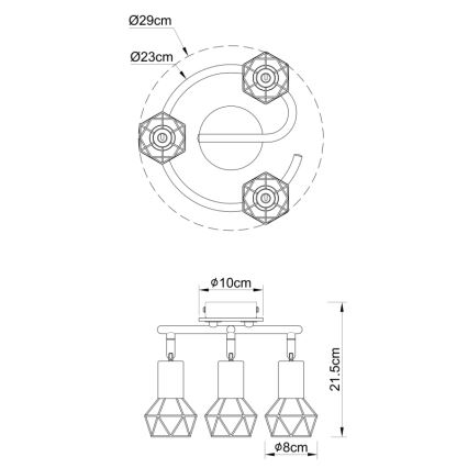 Globo - Φωτιστικό σποτ 3xE14/40W/230V