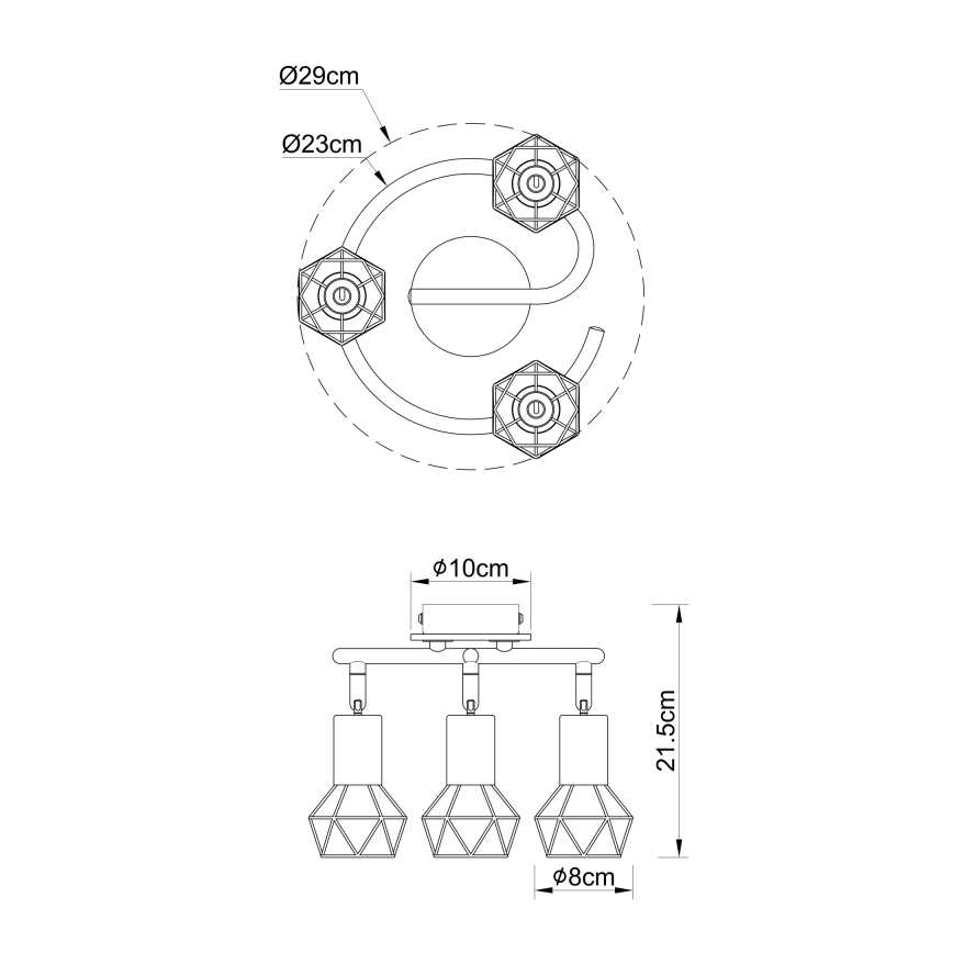 Globo - Φωτιστικό σποτ 3xE14/40W/230V