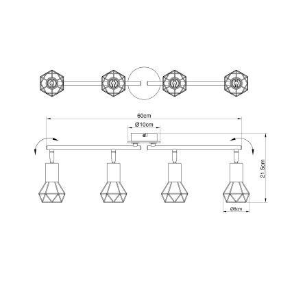 Globo - Φωτιστικό σποτ 4xE14/40W/230V