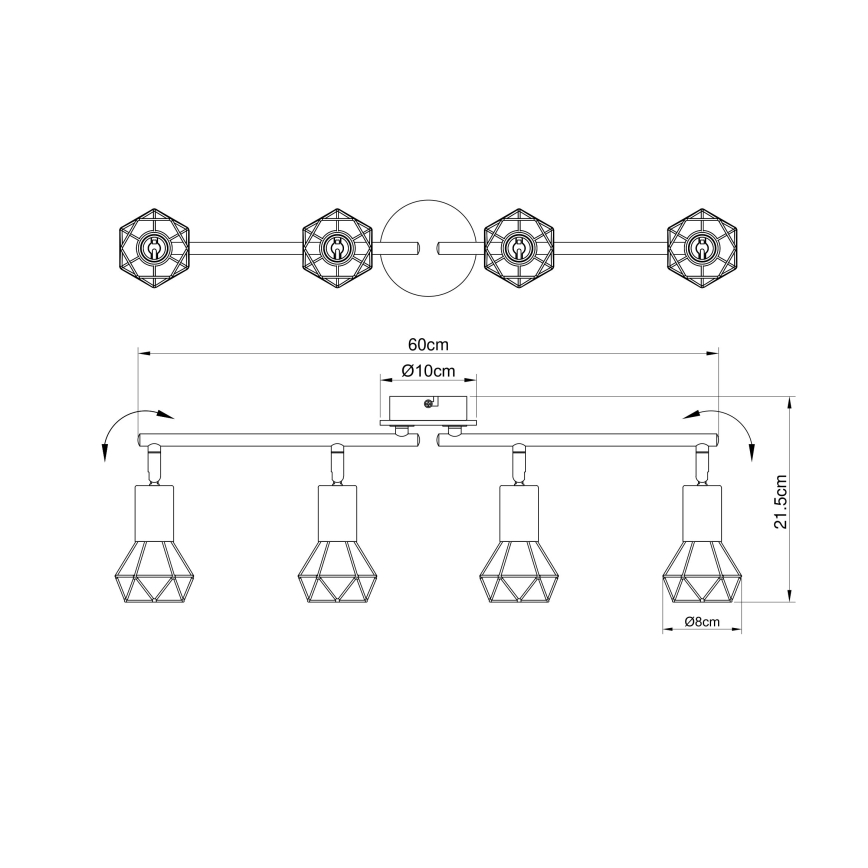 Globo - Φωτιστικό σποτ 4xE14/40W/230V