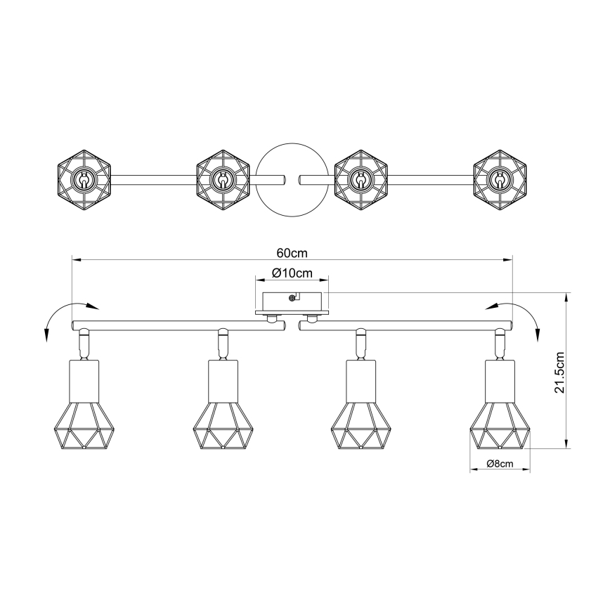 Globo - Φωτιστικό σποτ 4xE14/40W/230V
