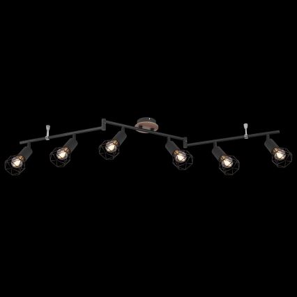 Globo - Φωτιστικό σποτ 6xE14/40W/230V μαύρο/καφέ