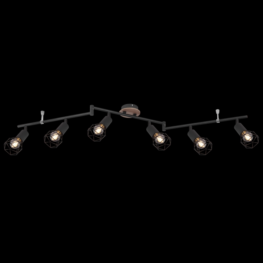 Globo - Φωτιστικό σποτ 6xE14/40W/230V μαύρο/καφέ