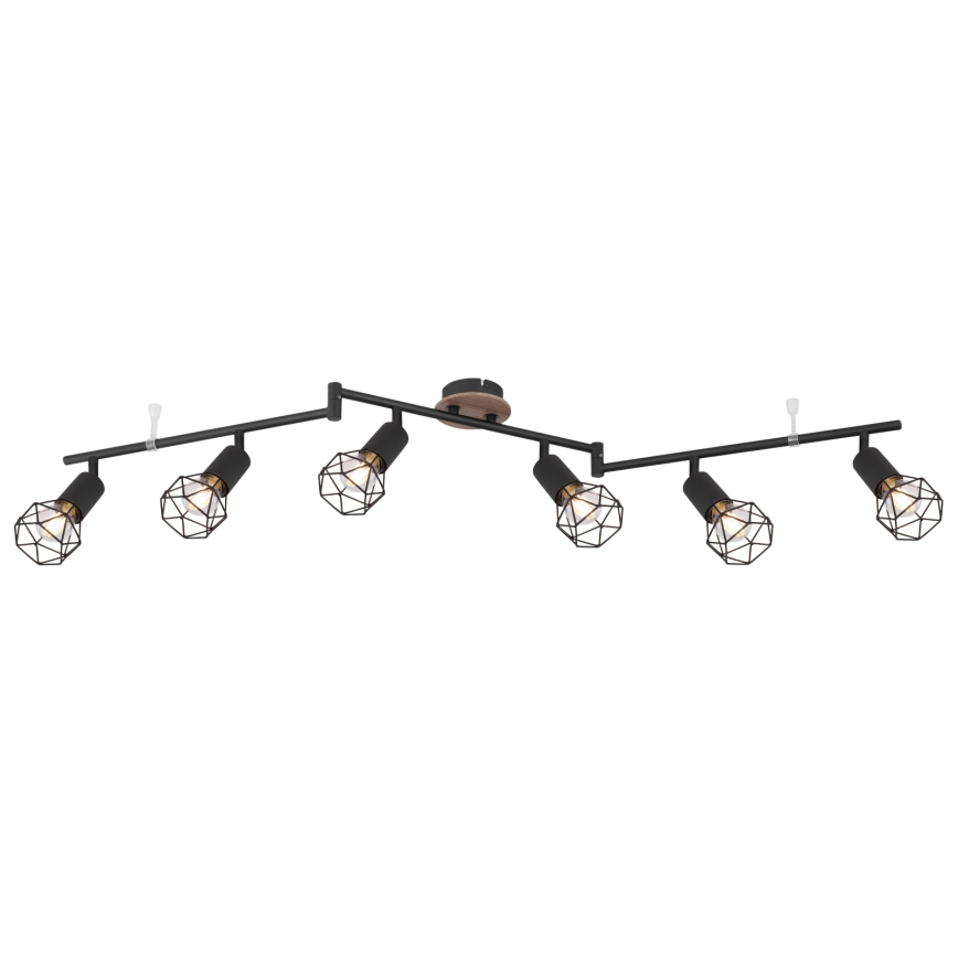 Globo - Φωτιστικό σποτ 6xE14/40W/230V μαύρο/καφέ