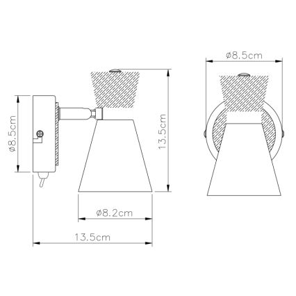 Globo - Προβολέας τοίχου 1xE14/25W/230V