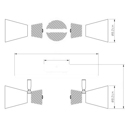 Globo - Φωτιστικό σποτ 2xE14/25W/230V