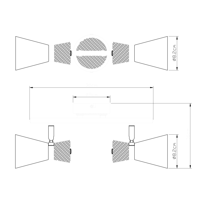 Globo - Φωτιστικό σποτ 2xE14/25W/230V