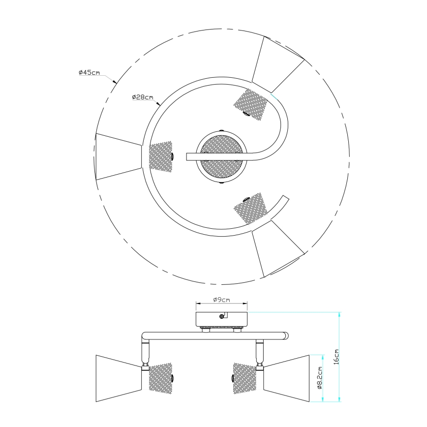 Globo - Φωτιστικό σποτ 3xE14/25W/230V