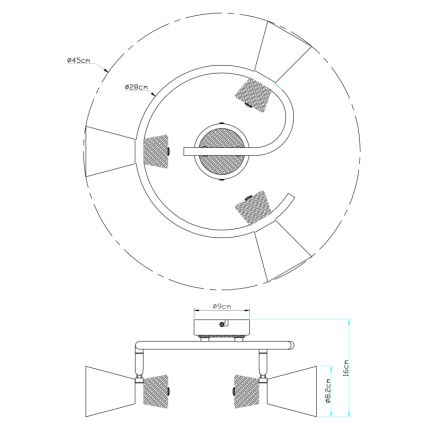 Globo - Φωτιστικό σποτ 3xE14/25W/230V