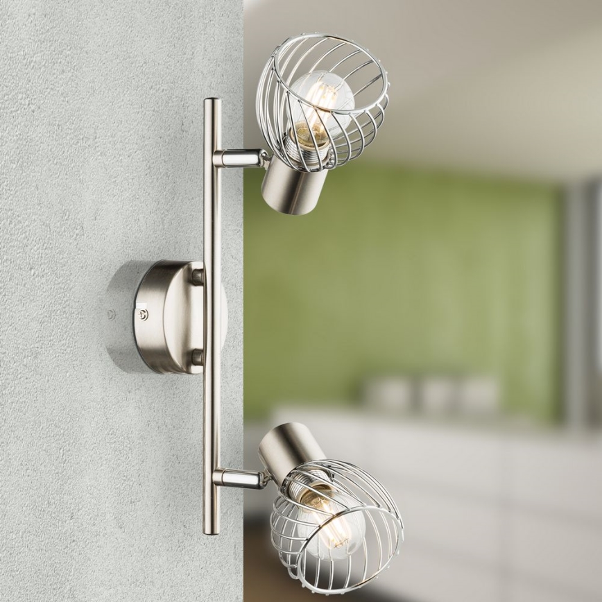 Globo - Σποτ φωτιστικό 2xE14/40W/230V ματ χρώμιο