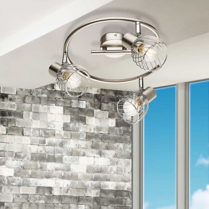 Globo - Σποτ φωτιστικό 3xE14/40W/230V ματ χρώμιο