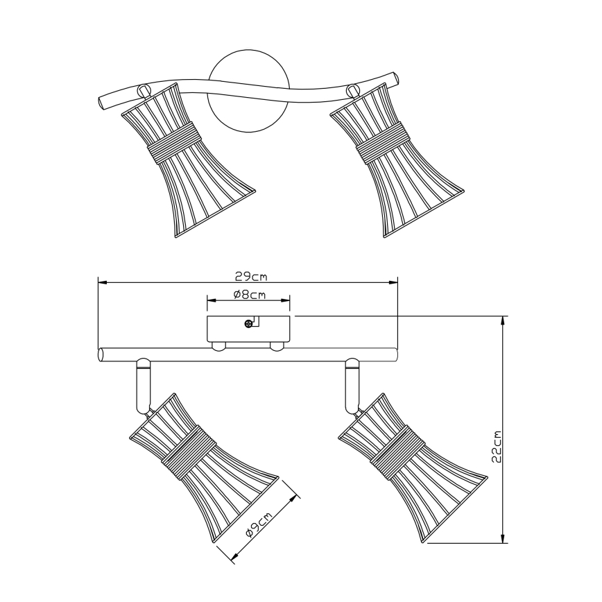 Globo - Φωτιστικό σποτ 2xE14/40W/230V