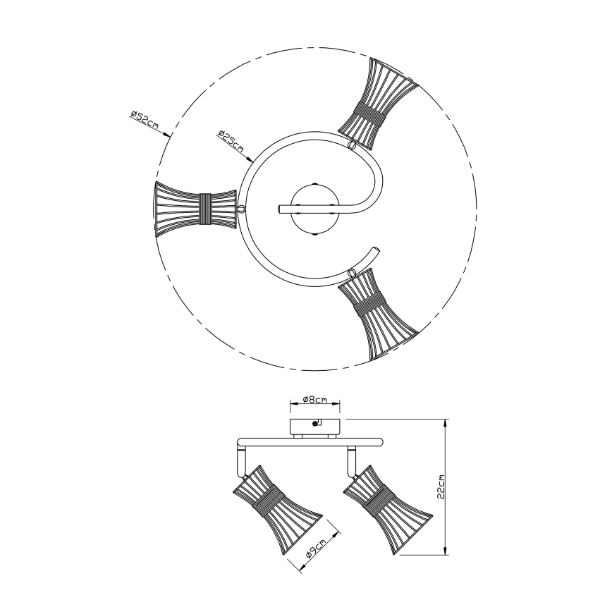 Globo - Φωτιστικό σποτ 3xE14/40W/230V