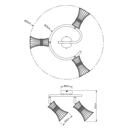 Globo - Φωτιστικό σποτ 3xE14/40W/230V