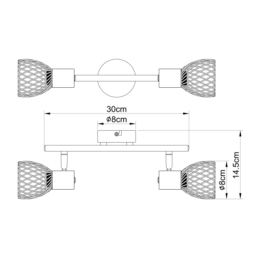 Globo - Φωτιστικό σποτ 2xE14/40W/230V