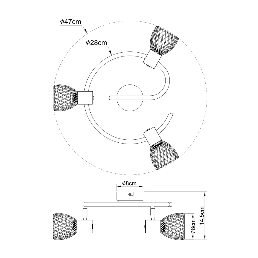 Globo - Φωτιστικό σποτ 3xE14/40W/230V