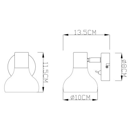 Globo - Προβολέας τοίχου 1xE14/40W/230V