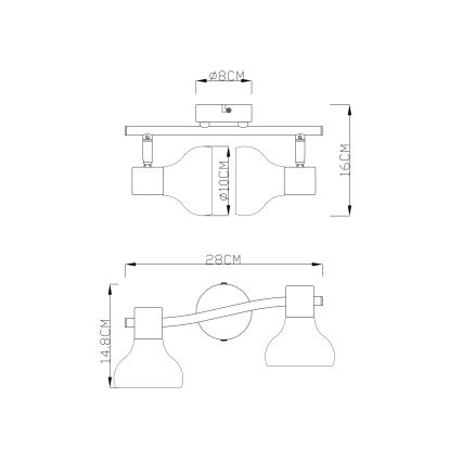 Globo - Φωτιστικό σποτ 2xE14/40W/230V