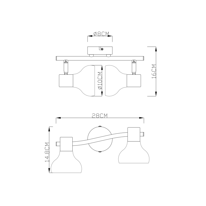 Globo - Φωτιστικό σποτ 2xE14/40W/230V