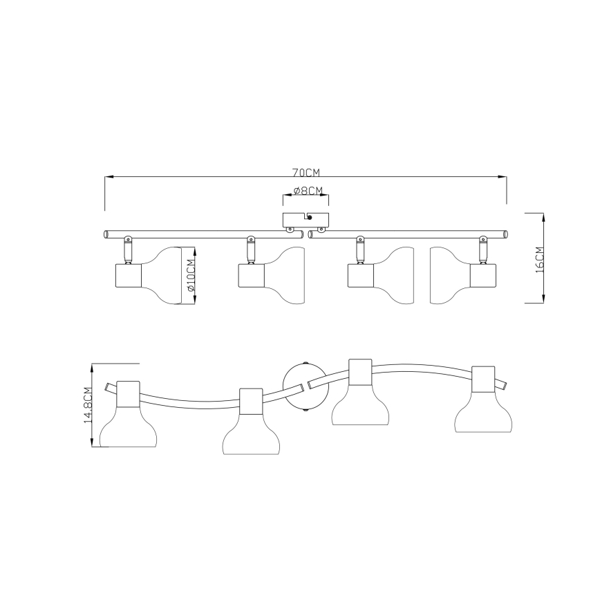 Globo - Φωτιστικό σποτ 4xE14/40W/230V