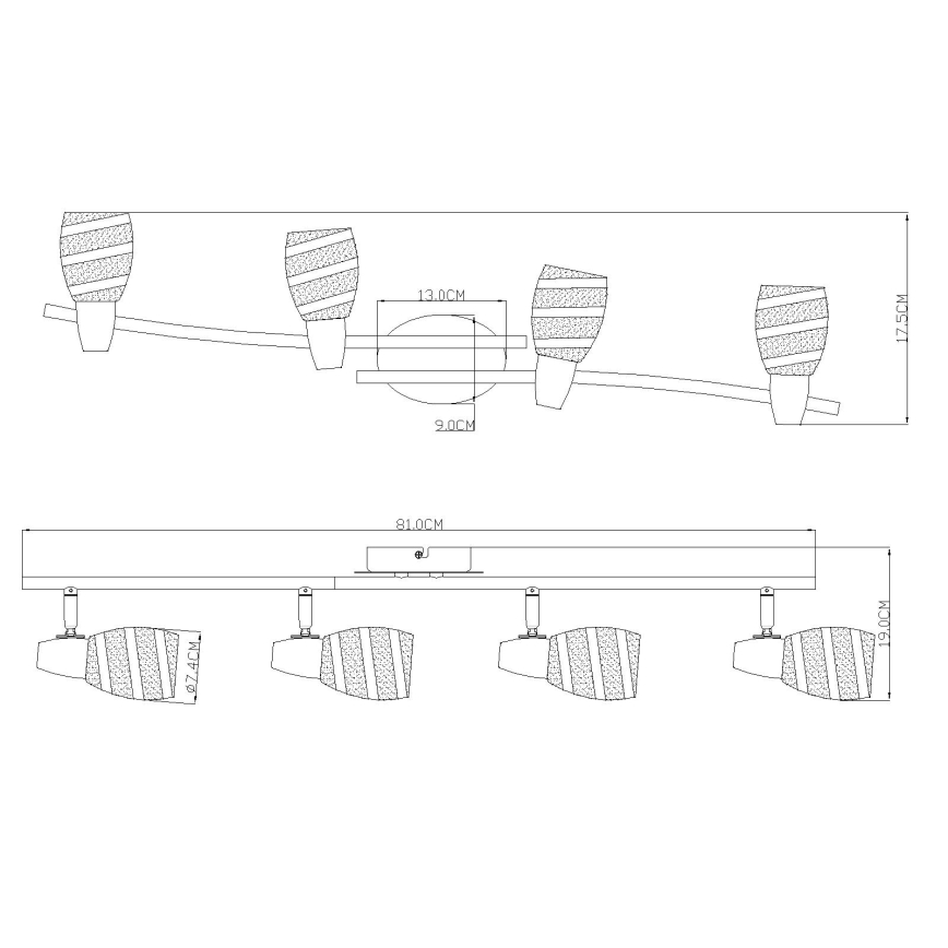 Globo - Φωτιστικό σποτ 4xE14/40W/230V