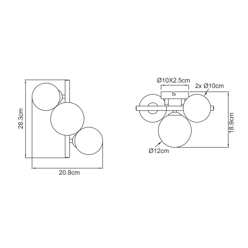 Globo - LED Πλαφονιέρα οροφής RIHA 3xG9/3,5W/230V
