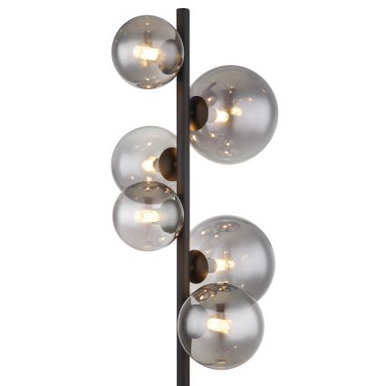 Globo - Επιδαπέδια λάμπα LED 6xG9/3,5W/230V φιμέ/μαύρο