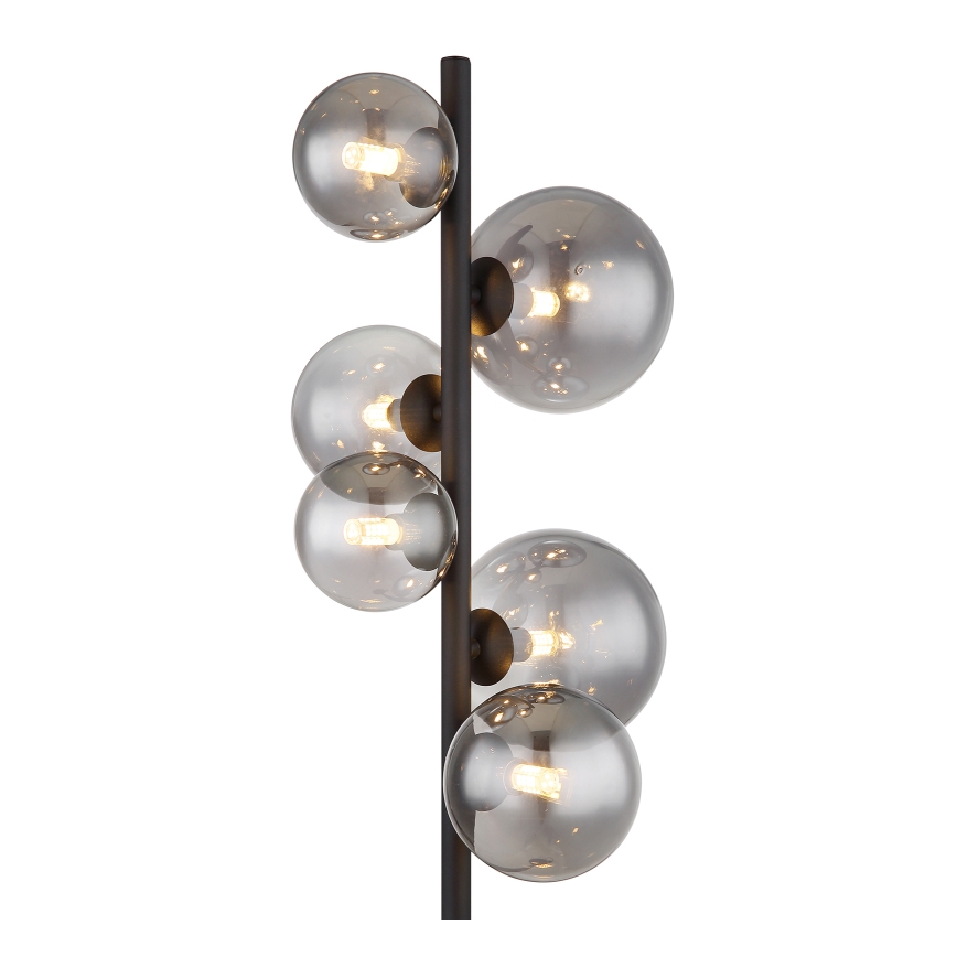 Globo - Επιδαπέδια λάμπα LED 6xG9/3,5W/230V φιμέ/μαύρο