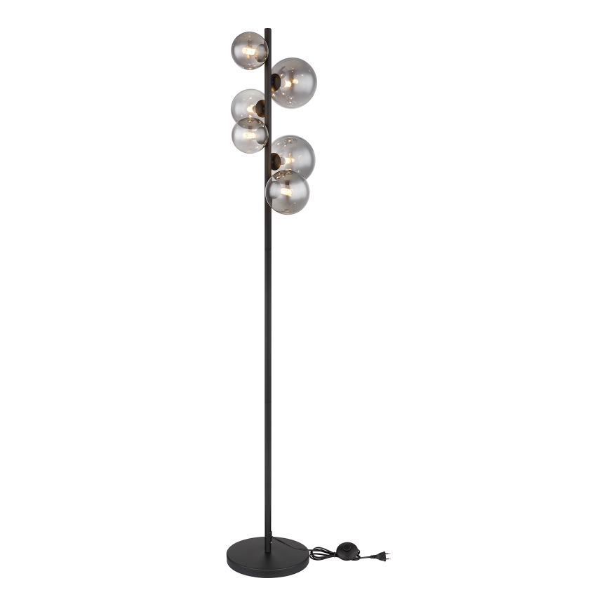 Globo - Επιδαπέδια λάμπα LED 6xG9/3,5W/230V φιμέ/μαύρο