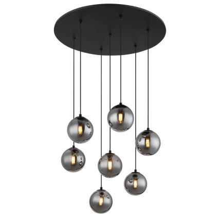 Globo -  Κρεμαστό φωτιστικό οροφής LED 7xG9/3,5W/230V φιμέ/μαύρο
