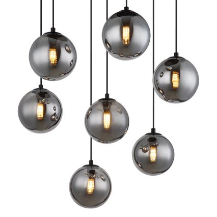 Globo -  Κρεμαστό φωτιστικό οροφής LED 7xG9/3,5W/230V φιμέ/μαύρο