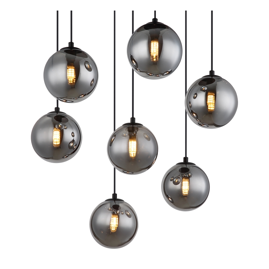 Globo -  Κρεμαστό φωτιστικό οροφής LED 7xG9/3,5W/230V φιμέ/μαύρο