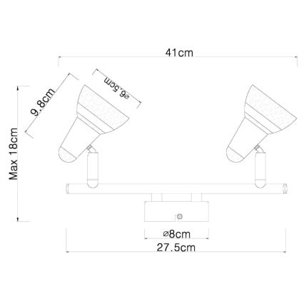 Globo - Φωτιστικό σποτ LED 2xLED/4W/230V γυαλιστερό χρώμιο