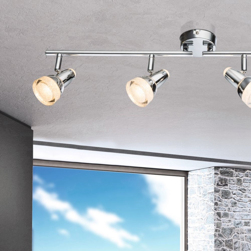 Globo - LED Σποτ 4xLED/4W/230V γυαλιστερό χρώμιο